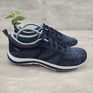 LL Bean Womens  Sz 8 303606 Blue Lace Up Comfort Low Top Sneaker Shoes